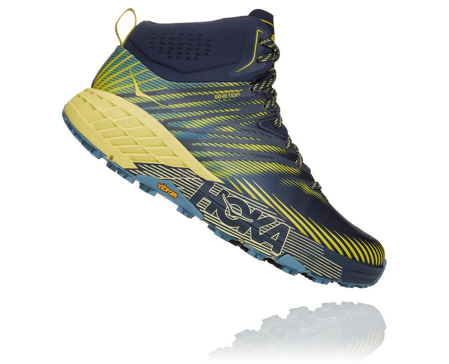 Hoka One One Speedgoat Mid Gore-Tex 2 Trailskor Herr - Marinblå - IRUZO-3897